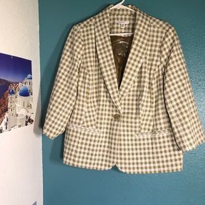 Isaac Mizrahi Live Checkered Blazer